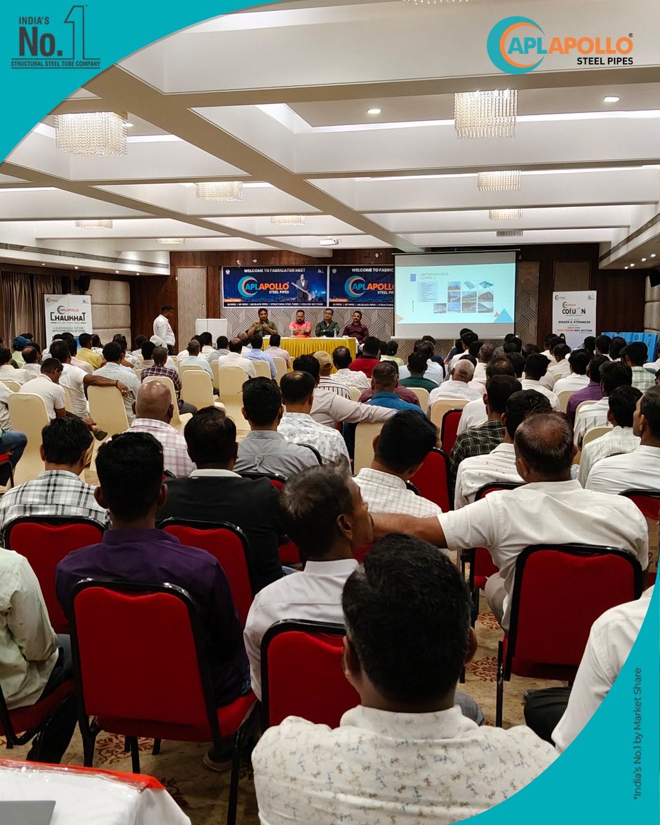 aplapollo_tubes's tweet photo. Satara came together on a foundation of #UnmatchedStrength at the APL Apollo Fabricators Meet. A glimpse of our partners connecting, strengthening relationships, and shaping the future of high-tensile structural innovation.
#APLApollo #FabricatorsConnectProgramme2026 https://t.co/aYnZDRzQ0L