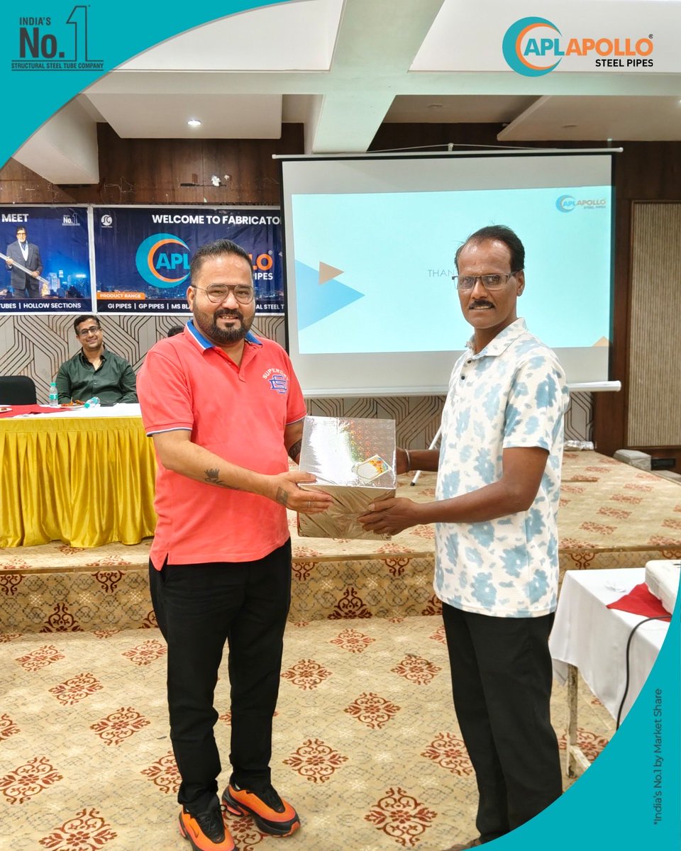 aplapollo_tubes's tweet photo. Satara came together on a foundation of #UnmatchedStrength at the APL Apollo Fabricators Meet. A glimpse of our partners connecting, strengthening relationships, and shaping the future of high-tensile structural innovation.
#APLApollo #FabricatorsConnectProgramme2026 https://t.co/aYnZDRzQ0L