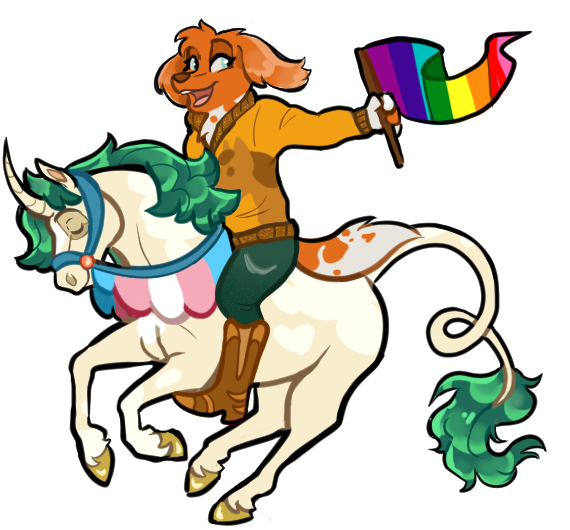 careful_please's tweet photo. And so beings this years Pride train : D
Commission for @acornypunny and @gayfeatherstar, as well as my sona and one of @Vuurstern 🏇🎠 https://t.co/n1qSWI28El