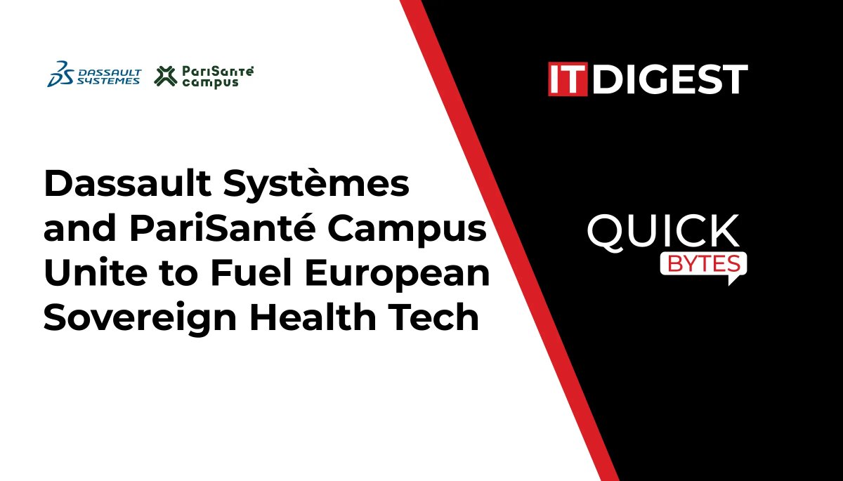 ITDigestmag's tweet photo. @Dassault3DS and #PariSantéCampus Unite to Fuel European Sovereign Health Tech
Read More: https://t.co/FckKRnc1fI
#3DEXPERIENCELab #cloudinfrastructure #DassaultSystèmes #datasecurityregulations #HealthTech #ITDigest #news #PariSantéCampus #SovereignHealthcare https://t.co/dWjwkRNhHb
