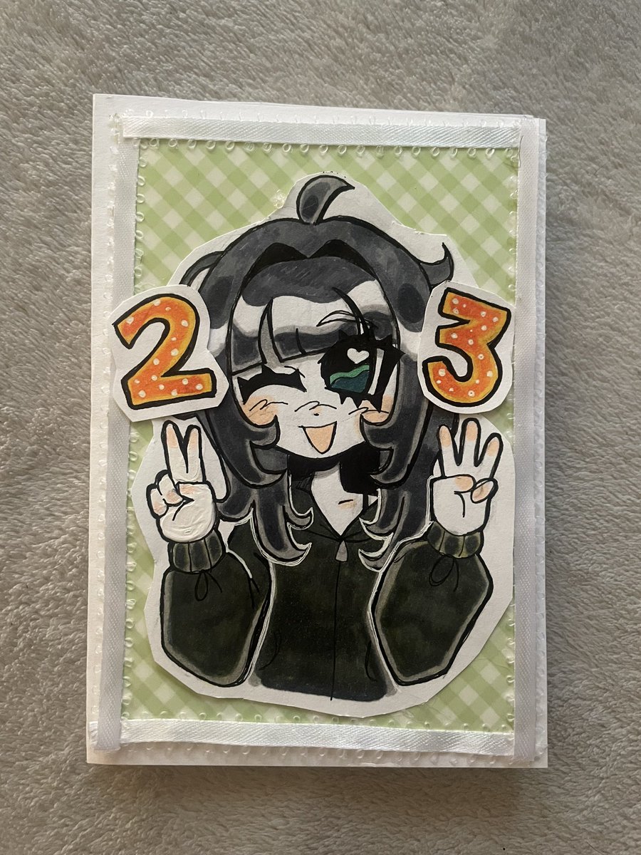 oceanoujo's tweet photo. my boyfriend’s birthday is on the 21st so i made him a drawing and a card! :p https://t.co/GIwNsmBqsC