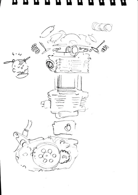 これが...
自称バイクイラストレーターの落書きである...
クセ強すぎないか... 
