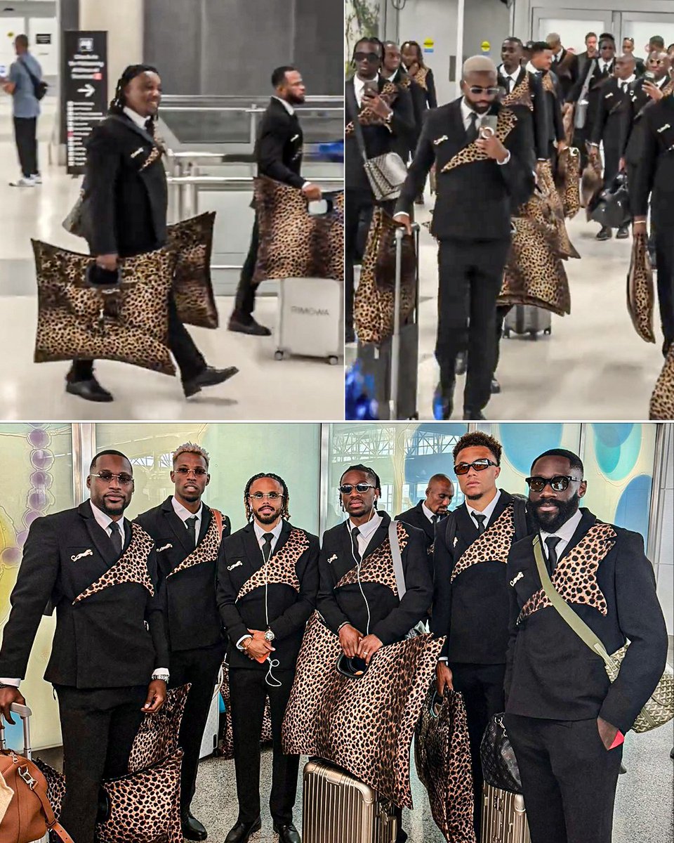 ESPNBrasil's tweet photo. QUANTO ESTILO 🇨🇩👔 Veja a estileira da seleção da RD Congo chegando nos Estados Unidos para a Copa do Mundo!

👉 Assista à Copa do Mundo FIFA pela CazéTV, no #DisneyPlus, sem custo adicional.

#ESPN26 #Congo #CopadoMundo https://t.co/zYkNYUqAE2