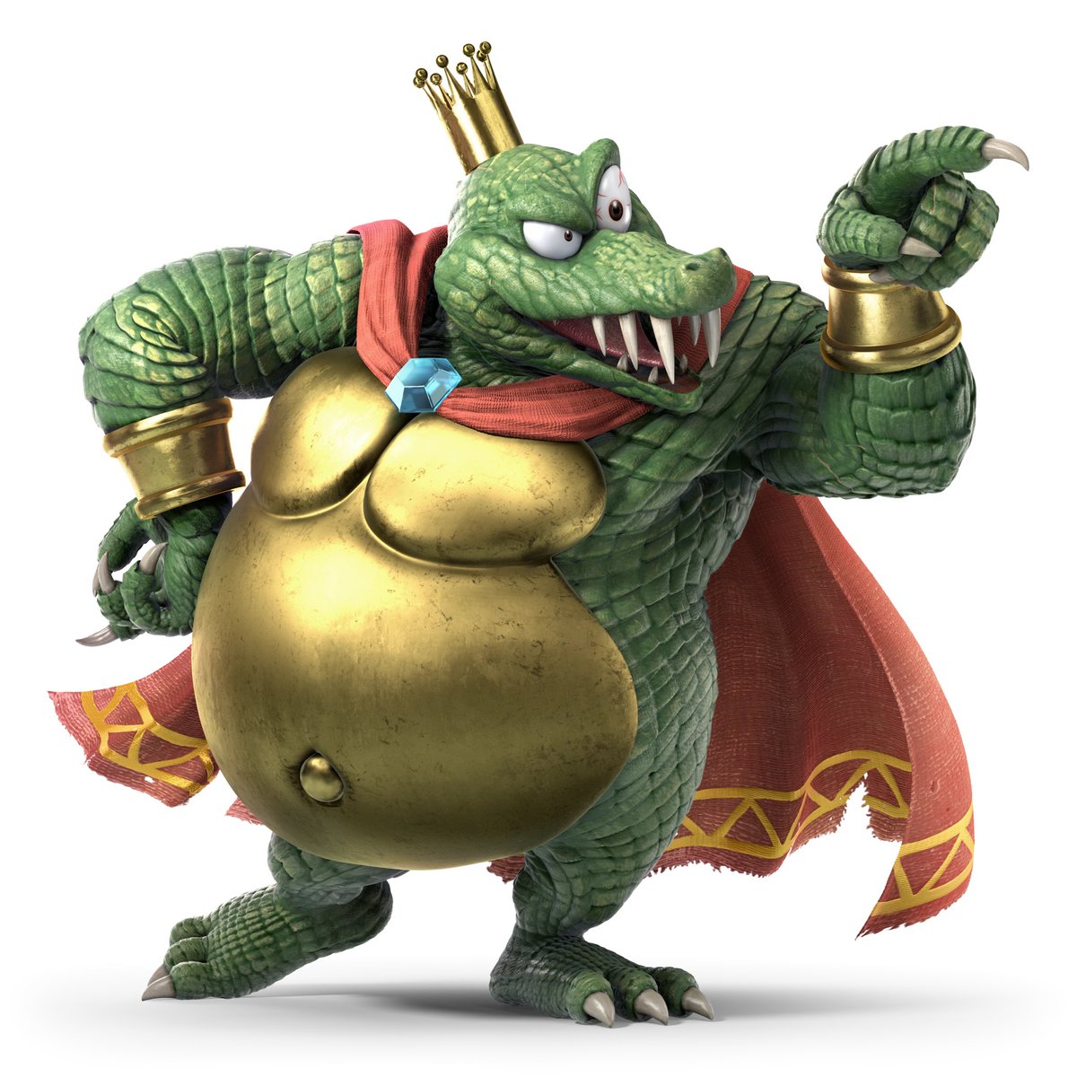 Coolduder456's tweet photo. Bit of a random tweet, but over the past few days I have been thinking about how kinda weird it is that in his boss fight in DK64, King K. Rool’s foot has 4 toes, rather than his usual 3. Even his non bf model in DK64 has 3 toes!

If anyone knows why, then feel free to tell me! https://t.co/5ioLHb7Evw