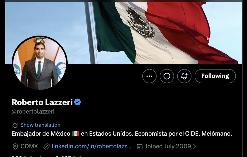 DoliaEstevez's tweet photo. La fecha del esperado relevo de embajadores en Washington es un misterio. Nadie sabe o quiere decir cuándo hará Moctezuma la entrega oficial del despacho a Roberto Lazzeri. Por lo pronto, tenemos dos embajadores a decir por sus respectivos perfiles en sus cuentas en esta red. https://t.co/sJAVJB9kml