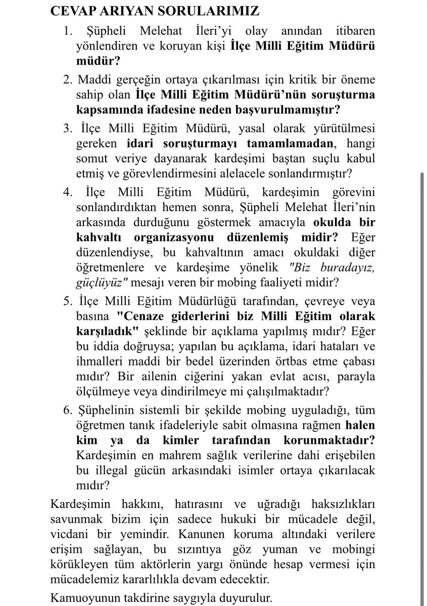 Irmak Koparan İçin Adalet tweet media