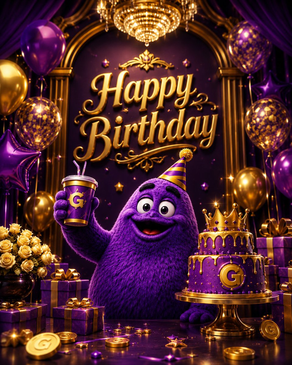 RyzenIkii's tweet photo. Happy Birthday Grimace! 💜🎉💜

Celebrating your special day and the amazing community around you. Wishing more smiles, success, growth, and unforgettable moments ahead. $Grimace 🎉🚀🎂💜

CA:0x9e99fb2c6ffb00ee26744f966a225026dc40444 @Grimace_BNB https://t.co/ewRHQgyyW7