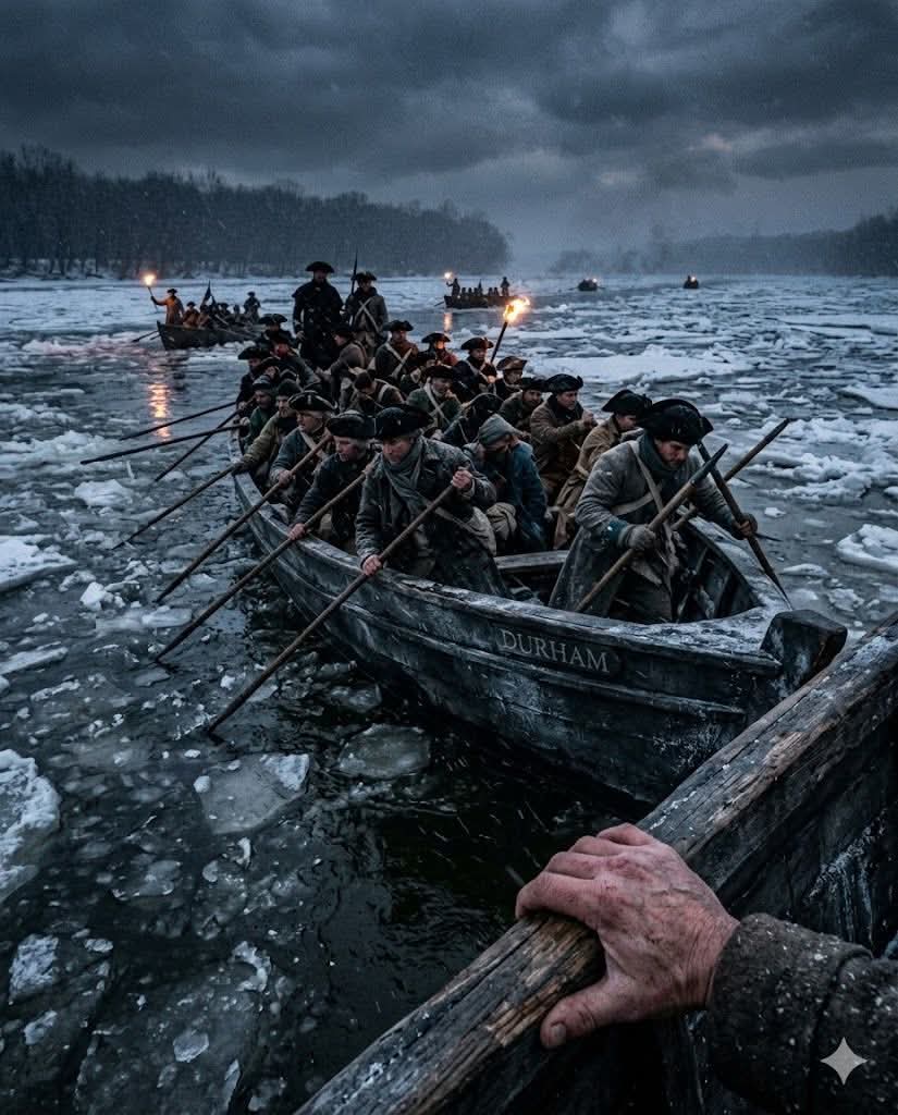 Mrstanleycup's tweet photo. Most people know the painting. Almost nobody knows the boats were built in Pennsylvania. 🛶

The famous image of Washington crossing the Delaware shows a dramatic moment — but what it doesn't show is where those vessels came from. The Durham boats used in the crossing on the night of December 25, 1776 were built in Durham, Bucks County, Pennsylvania. They were working freight boats, designed to haul iron ore and pig iron down the Delaware River from Pennsylvania's iron furnaces to Philadelphia. Flat-bottomed, nearly 60 feet long, and capable of carrying enormous loads, they were the industrial workhorses of the Pennsylvania river trade.

What's interesting is that Washington's army didn't commandeer fancy military vessels. They crossed one of the most dangerous rivers in the region, in a blizzard, on cargo boats. Pennsylvania-made cargo boats. The men who poled those boats through ice floes that night were largely Pennsylvania soldiers, using tools they already knew.

Here's where it gets complicated: the crossing worked partly because the boats were so well-suited to the conditions. Their flat bottoms could navigate shallow, ice-choked water that a traditional military vessel couldn't. Pennsylvania's iron economy, in a very real sense, made the Battle of Trenton possible.

Did you know the boats came from Pennsylvania? 🎯

#PennsylvaniaHistory #PA #RevolutionaryWar #MadeInPA #ForgottenPennsylvania