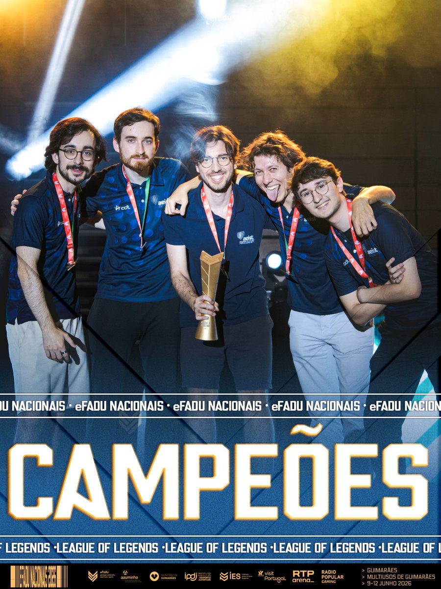 efaduportugal's tweet photo. ๐๐๐๐ฆ๐ง sรฃo os ๐๐๐ ๐ฃ๐๐ขฬ๐๐ฆ Nacionais de League of Legends dos #eFADUNacionais2026 ! ๐๐
#eFADU #Esports https://t.co/LAgJG11HIm