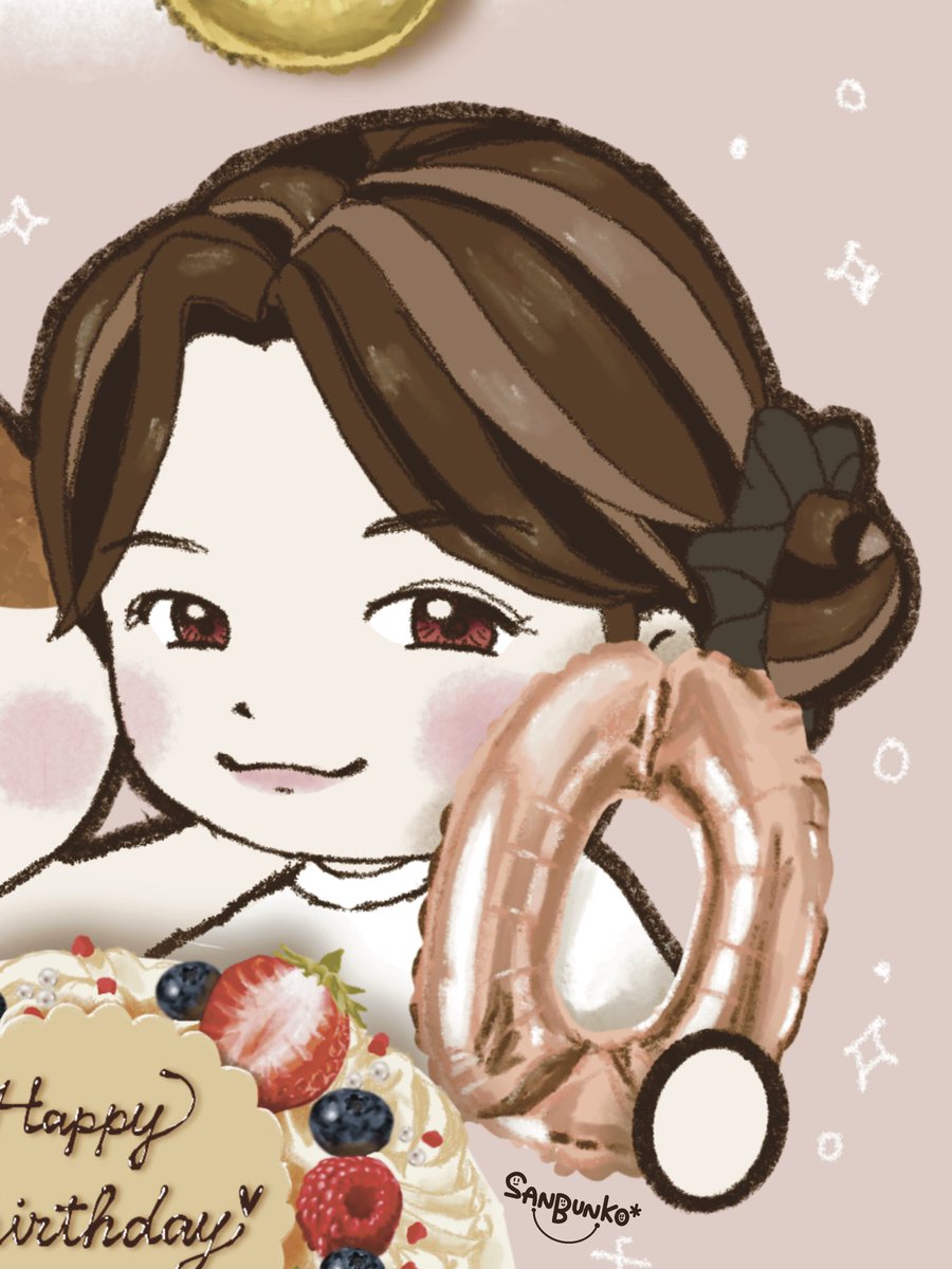 _sanbunko_'s tweet photo. 娘が20歳の誕生日を迎えました🎂🎉✨
記念に描いたお祝いイラスト🧡
ケーキもバルーンも描いたよ🎂🎈

#みけにゃん #娘 #誕生日 #ケーキ #バルーン https://t.co/9l14dGrklm