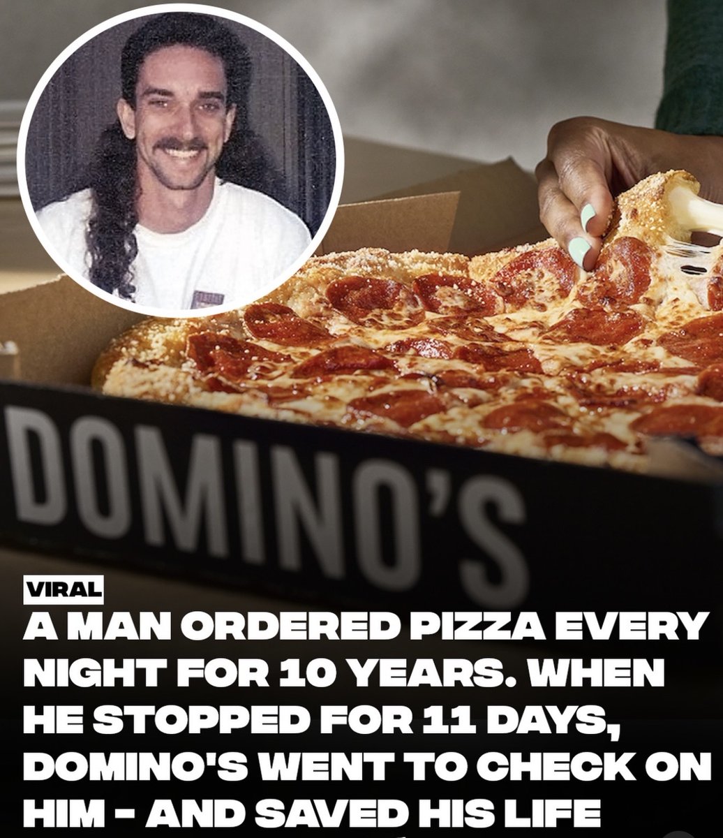 DudespostingWs's tweet photo. Can probably conclude he’s the only person in history whose life was saved by ordering Domino’s every night https://t.co/YDW0w5jFMW