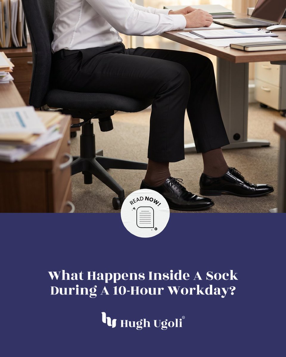 HughUgoliSocks's tweet photo. Over a 10-hour workday, your socks handle heat, moisture, friction, and constant pressure-often more than you realize.⏳🧦
Read More 👉 https://t.co/9o9kUn6vbN
#HughUgoli #WorkdayComfort #DressSocks #AllDayComfort #SockScience https://t.co/mPFsfxONTE