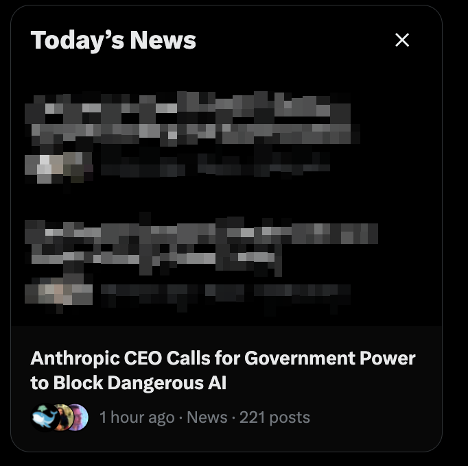 prayagcode's tweet photo. 2026 in a nutshell:

From predicting AI would steal jobs to now calling for help to block AI. https://t.co/A2TLqGuKjf