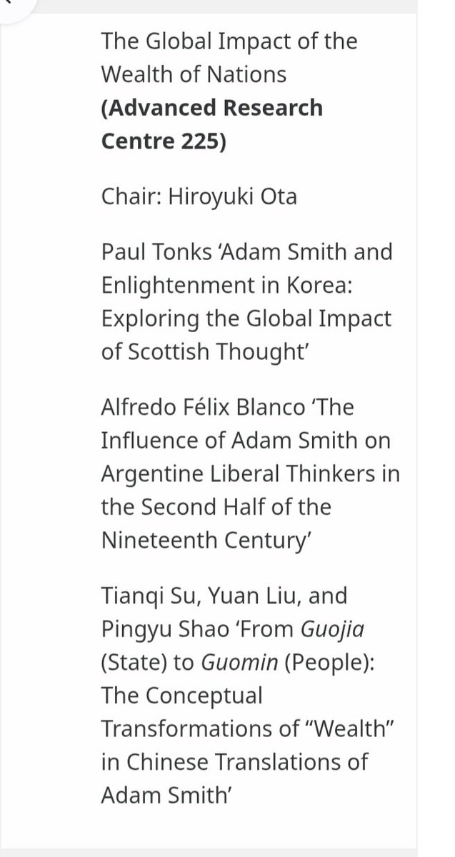 afb2002's tweet photo. Ya está publicado el programa de la reunión sobre A. Smith que se realiza en la Univ. de Glasgow. https://t.co/ifxbGmzVin