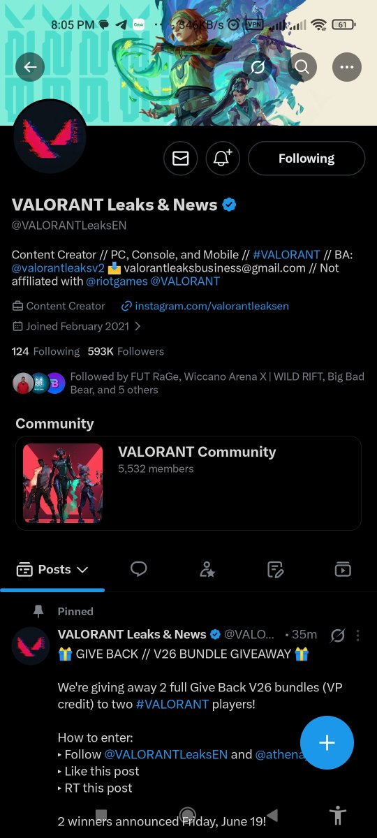 Slimyz135's tweet photo. @VALORANTLeaksEN @athena_bureau Done! May I get lucky for this one ❤️ https://t.co/8qzZQSnhUT