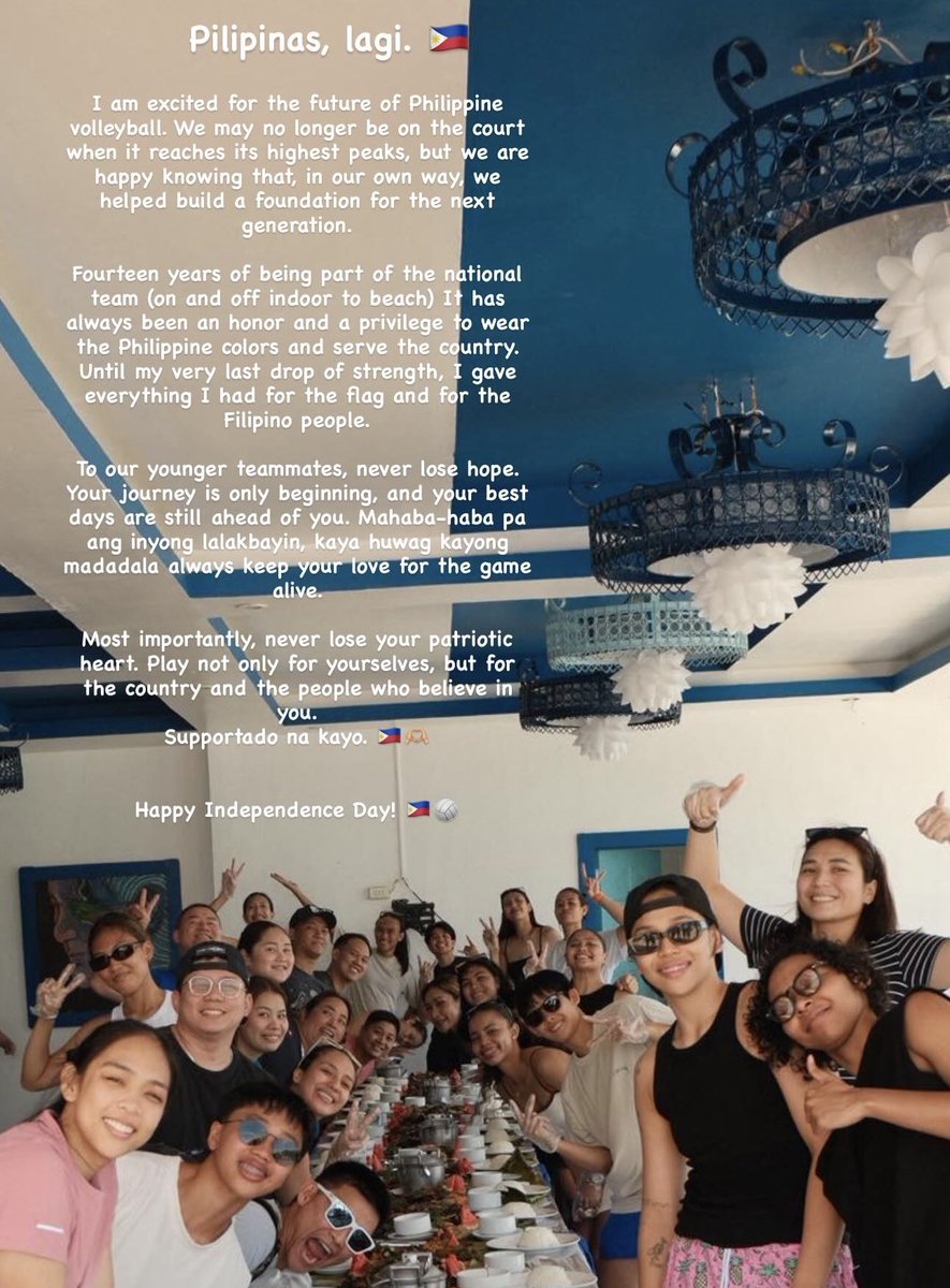 OneSportsPHL's tweet photo. A LEGACY OF SERVICE 🇵🇭🏐

Veteran volleyball player Jovelyn Gonzaga reflects on her 14 years with the Philippine national team, sharing her pride in serving the country and helping pave the way for the next generation of athletes.

📸 Instagram | @bionic_ilongga

#AlasPilipinas https://t.co/eWcussjUDu