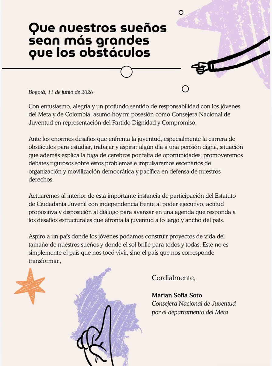 __mariansofia's tweet photo. Desde el CNJ lucharemos para que el país brille para todas y todos ☀️✊🏻 https://t.co/c7Hsg03kBm