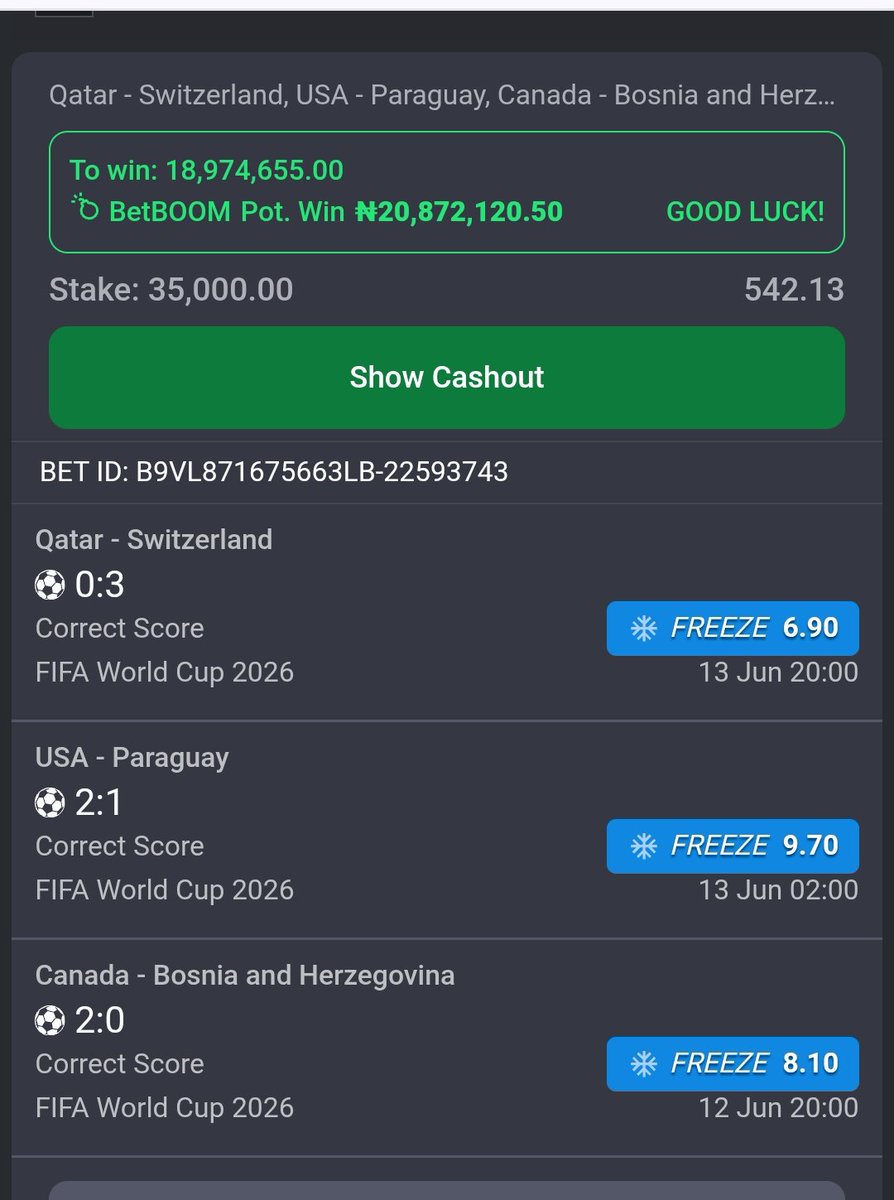 DRZEHMILI's tweet photo. OTI SET 3/3 POSSIBLE CORRECT SCORE 

BET 9JA CODE : 5H8XQQD ,,,, 5H8XS6J
#Bet9jaCode https://t.co/yptUherr1j