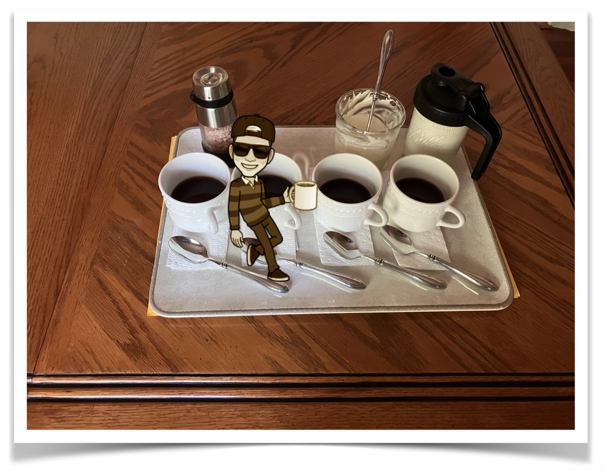 TalentedTortuga's tweet photo. BLIND TASTE TEST: 
KC revealed the answer to the blend I chose was Colombian (bordering Venezuela) whether black w/ nothing in it, w/organic half and half, w/Bailey's &amp; whipped cream, or w/a drop of sea salt. But for a coup,  I would have been born in Caracas. https://t.co/gvtkdXqYBw