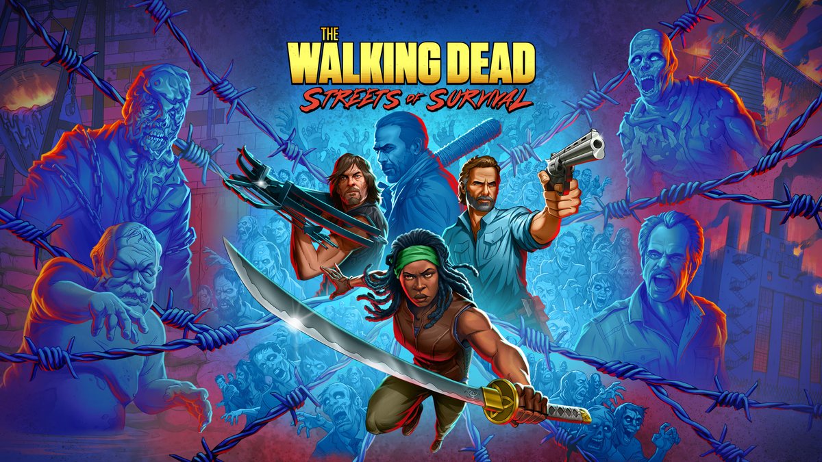 gematsu's tweet photo. Side-scrolling beat 'em up game The Walking Dead: Streets of Survival announced for PS5, Xbox Series, Switch 2, Switch, and PC https://t.co/WFa2ld4KP3 https://t.co/GEA6ttgRmb