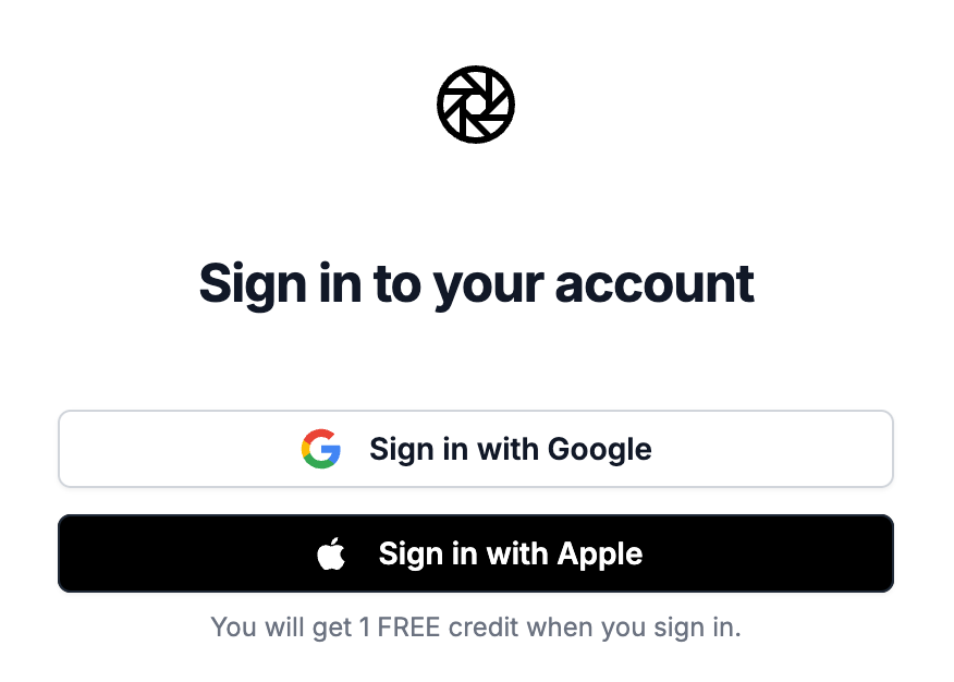 ShortsAI_com's tweet photo. introducing:

login with Apple at https://t.co/m4Azp8eucr

get 1 free AI UGC credit when you sign up with it 🫶 https://t.co/TUOHSE96LA