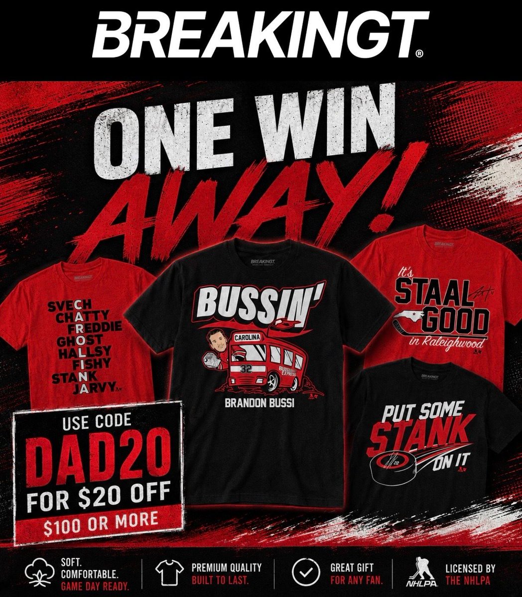 joeovies's tweet photo. Our friends at @BreakingT are having a sale. Perfect time to snag heir officially licensed Carolina Hurricanes shirts and hoodies. And oh yeah, our "Keep Carolina Hockey Boring" design 😉 https://t.co/m6Zp3EEd9g https://t.co/0tIJN84OGk