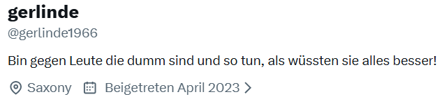 Ernesternst's tweet photo. @gerlinde1966 PS: ich mag Ihr Motto 😀👍 https://t.co/YXJVMgkIv1