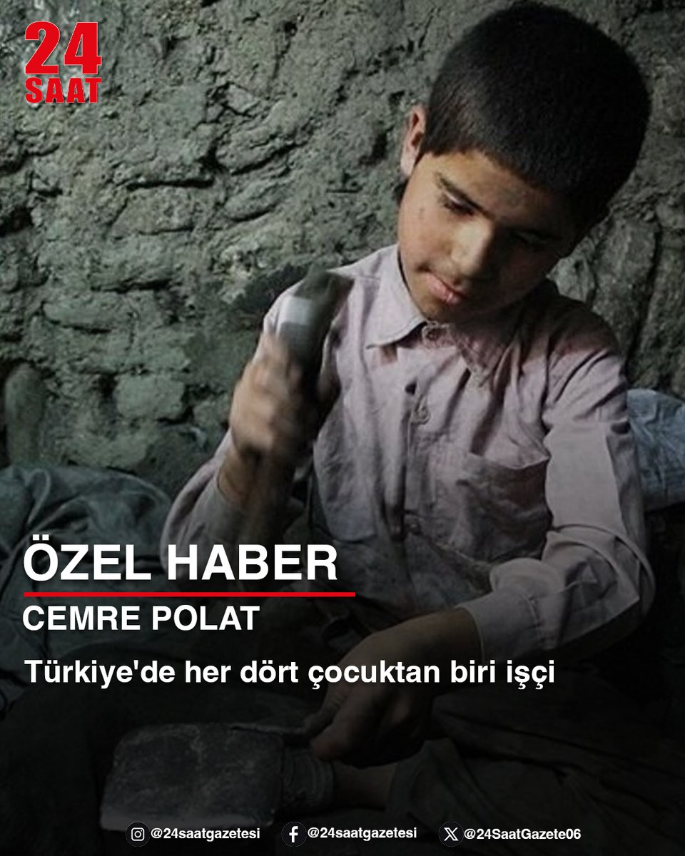 24SaatGazete06's tweet photo. ÖZEL HABER | Cemre Polat

Türkiye'de her dört çocuktan biri işçi

https://t.co/H1seFk3HlR

#Çocukİşçiliği #DünyaÇocukİşçiliğiyleMücadeleGünü #12Haziran #ÇocukHakları #EğitimHakkı 
@egitimsen @Cemre_Polatt https://t.co/UoF4Xy7MdM
