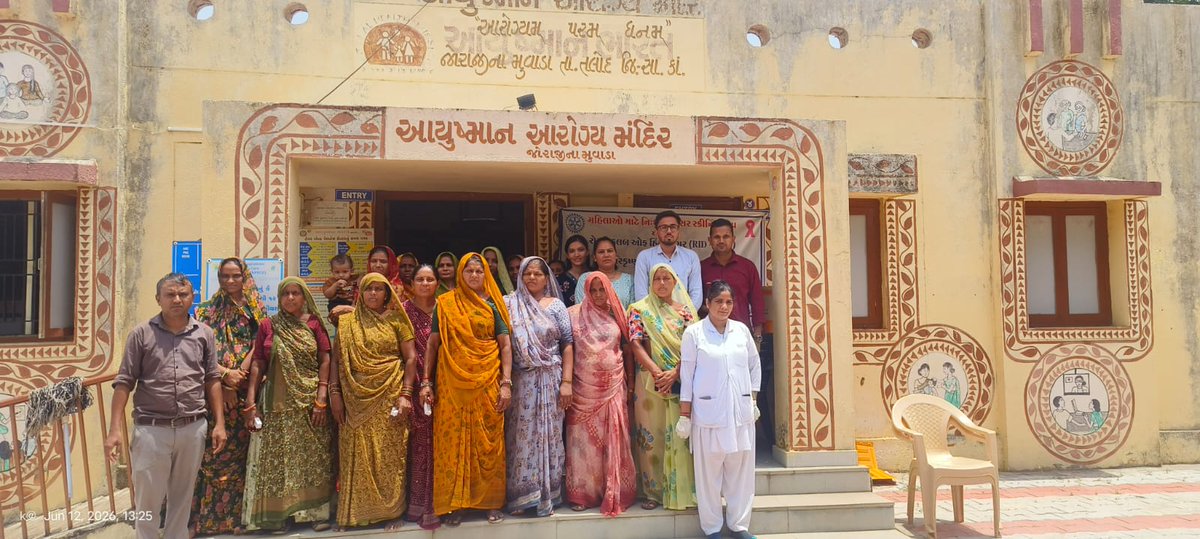 AAMKHEROL's tweet photo. @CdhoSabarkantha @sbcctalodtaluka આજ રોજ તા 12/6/2026ને શુક્રવારના રોજહરિકૃષ્ણ ફાઉન્ડેશન એન્ડ અમીધારા ટ્રસ્ટ ધ્વારા AAM જોરાજીના મુવાડા ખાતે ગર્ભાશય ના મુખ નું *કેન્સર, મોઢાનુ કેન્સર તેમજ સ્તન કેન્સર નિદાન માટે કેમ્પ*નું આયોજન
 કરવામાં આવ્યું જેમાં 48 લાભાર્થીઓએ સેવાનો લાભલીધો. https://t.co/9Uas5u1XSj