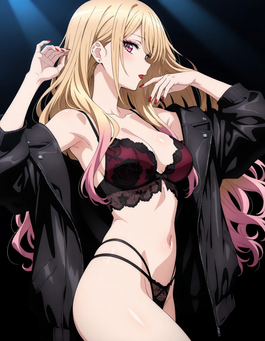 aiby_ma_sa's tweet photo. ちょっぴりダークでセクシーな雰囲気の海夢ちゃんにドキッとする……🫣 
視線が強くて最高にかっこいい😍

SFW AI Art of Marin Kitagawa
No nudity or suggestive intent.  
無断転載禁止 / Reuploading is prohibited https://t.co/ynb2TO7NgE