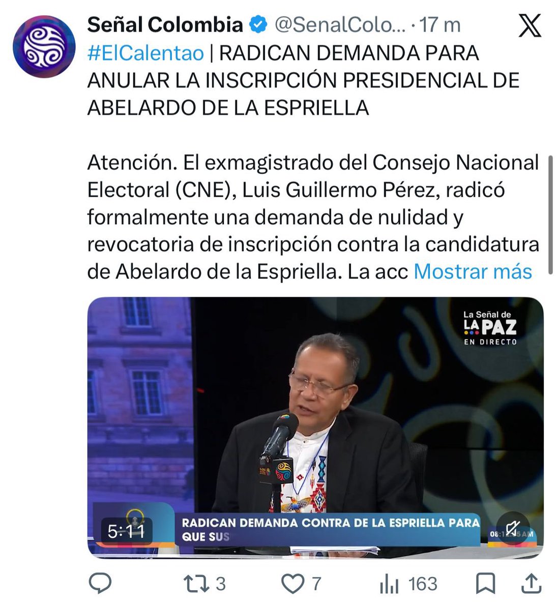 MariaFdaCabal's tweet photo. Los medios públicos haciendo campaña contra El Tigre Abelardo y a favor de Cepeda. 

Ya casi se les acaba el derroche y la manipulación. 

Estamos ¡FIRMES POR LA PATRIA! https://t.co/ZbWkpplZ4L