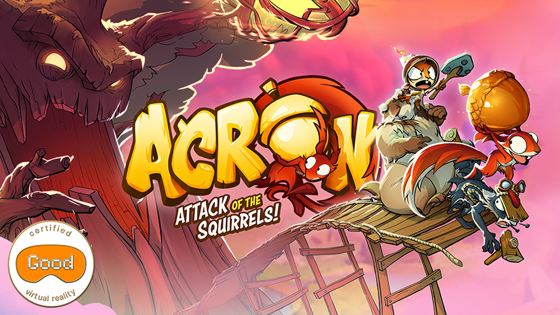 resolutiongame's tweet photo. Acron: Attack of the Squirrels! is certified by Good Virtual Reality! Being named "the best kids party game available in VR" sure makes our favorite squirrels very proud. 🐿️ @hmltn #acron #goodvr
Read more: https://t.co/r4BjjScS6z https://t.co/XSYCVgQ89G