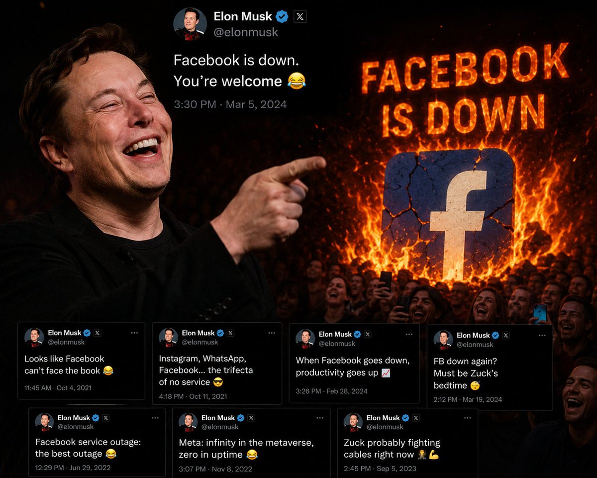 neutralbalak's tweet photo. Every time When Facebook Is down @X and @elonmusk be like 

#facebook
#facebookdown 

Is anyone else having trouble logging into Messenger? https://t.co/pMf7XdJwWI