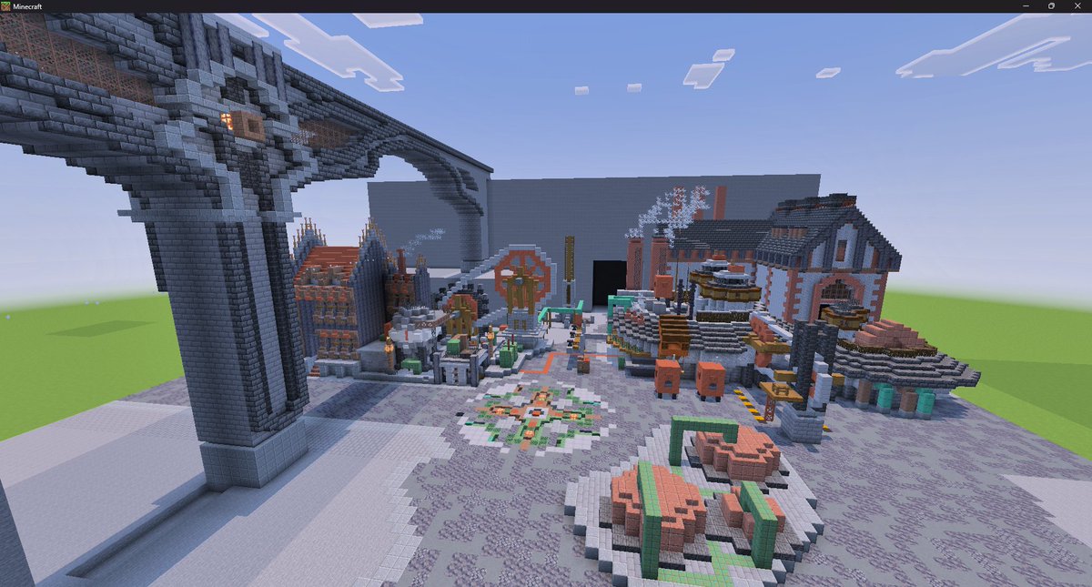 Nattoutennpura's tweet photo. #minecraft #minecraftbuilder #minecraftbuild
steam punkの続き、だんだん増築してディズニーのテーマパークみたいな感じになってきた https://t.co/TWe0fYchSm