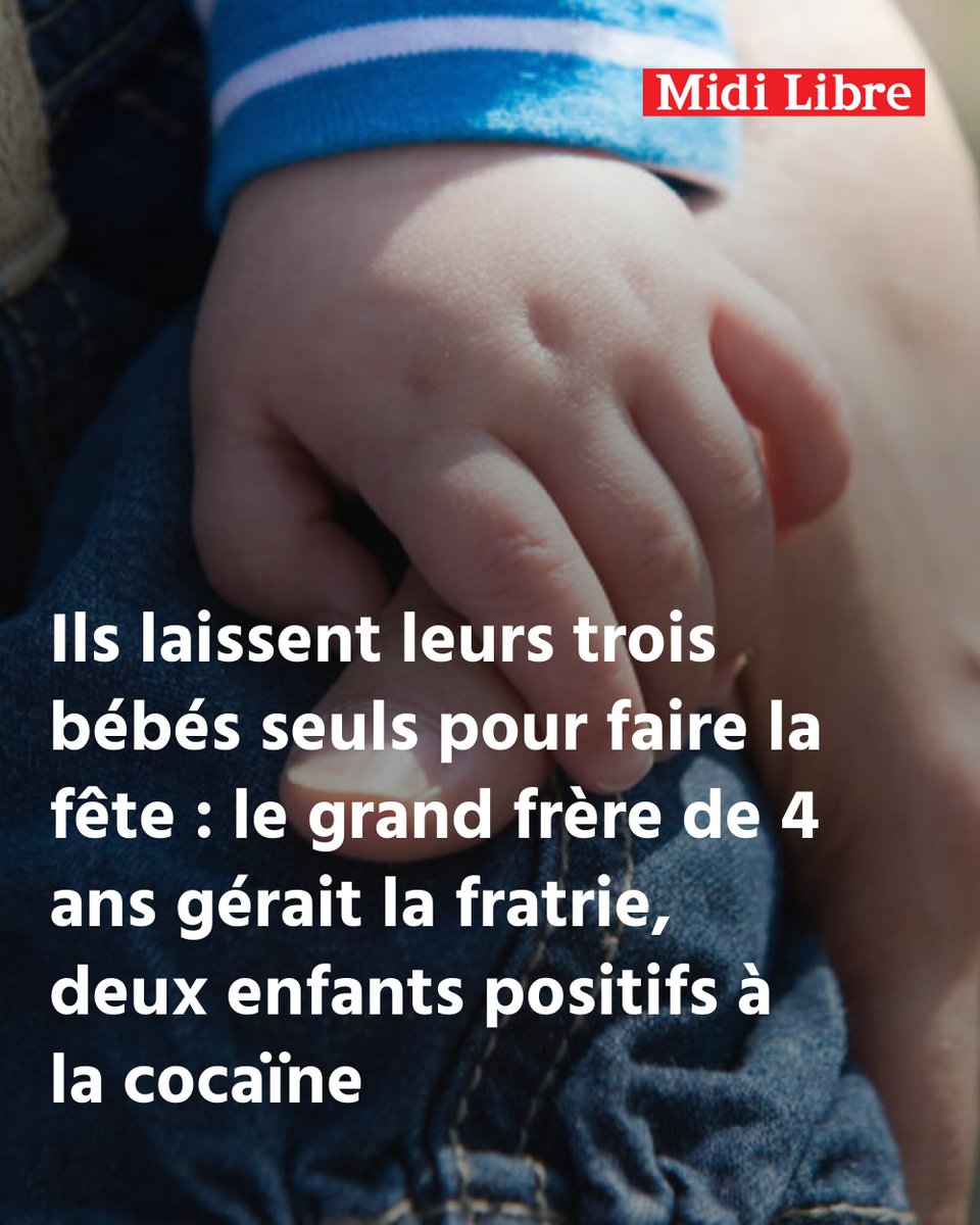 Midilibre's tweet photo. Ils laissent leurs trois bébés seuls pour faire la fête : le grand frère de 4 ans gérait la fratrie, deux enfants positifs à la cocaïne
➡️ https://t.co/GPEgYOrC5v https://t.co/x2X60FjDqo