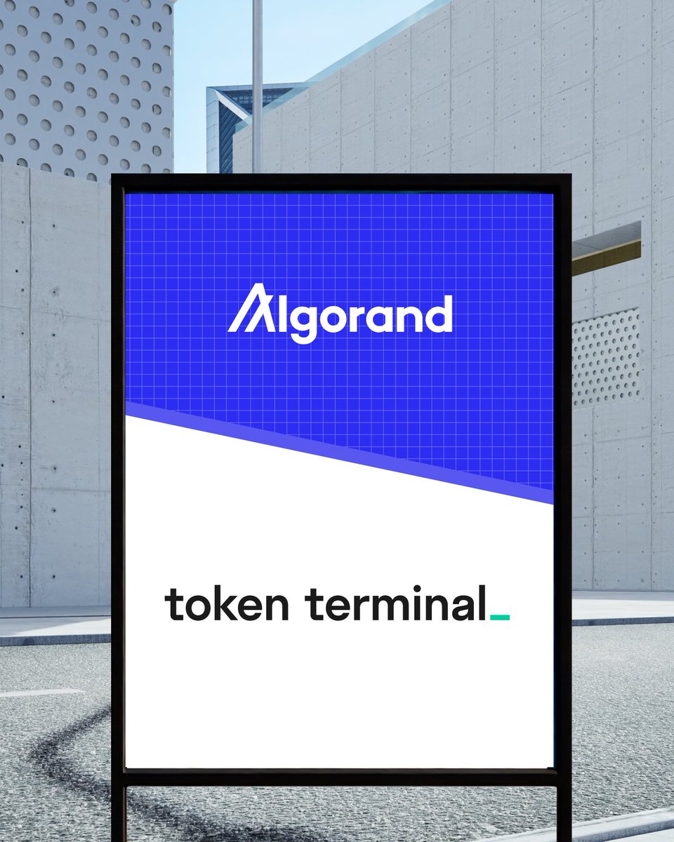 AlgoFoundation's tweet photo. Algorand has partnered with @tokenterminal, the on-chain data platform trusted by the likes of @Bloomberg and @binance.

Standardized, real-time metrics on fees, revenue, active users, and more are now live in one place.

Explore the dashboard below 👇 https://t.co/3FOENT57UO