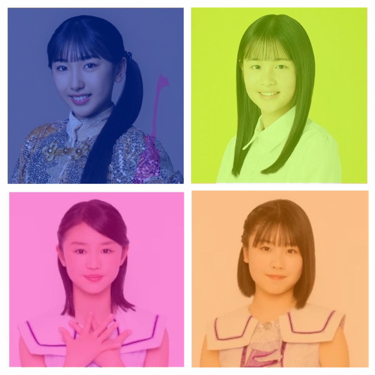 TWDJP1's tweet photo. 改めて、モーニング娘。18期メンバーのメンカラ予想🌈
ロイヤルブルー💙杉原明紗
ライムグリーン💚安田美結
ホットピンク🩷鈴木もあ
オレンジ🧡石川華望 https://t.co/XhBQXNldhY