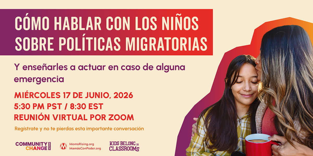 MamasConPoder's tweet photo. Únete a este taller gratuito, donde compartiremos herramientas y conversaremos sobre cómo hablar con tus hijos acerca de las políticas migratorias

Regístrate aquí: https://t.co/5GRF9PkOsX

Día: miércoles 17 de junio, 2026
Hora: 5:30 pm PST / 8:30 EST
Lugar:  Por Zoom https://t.co/dmndBSp3Dm