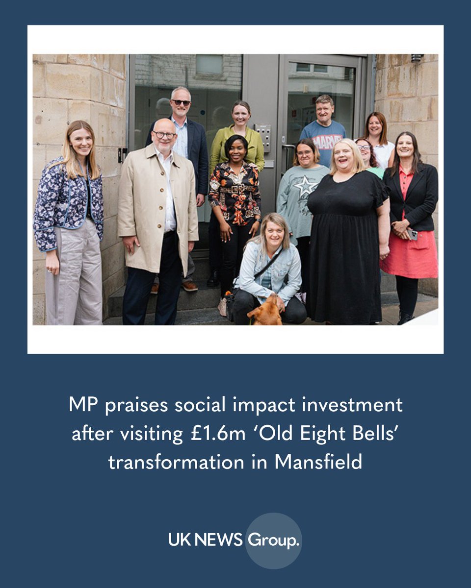 UKNewsGroup's tweet photo. MP praises social impact investment after visiting £1.6m ‘Old Eight Bells’ transformation in Mansfield

Read more about it here -> https://t.co/TcoQXZ0i4X

-> @Dwarfio @steveyemm @resonanceltd @unitedresponse

-> #SocialImpact #Property #Health #UKNG #EastMidlands #Mansfield https://t.co/xy6nrmiaqy
