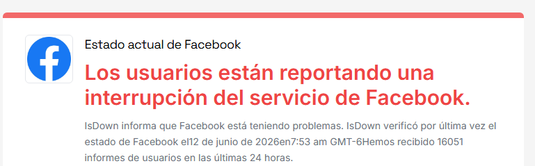 elmetidooficial's tweet photo. FACEBOOK PRESENTA FALLAS EN VARIOS PAÍSES ESTE VIERNES

Usuarios de distintos países reportan problemas para acceder a Facebook, con cierres de sesión inesperados y dificultades de carga. Hasta el momento, Meta no ha emitido información oficial sobre el incidente. https://t.co/ffJteu7uLY