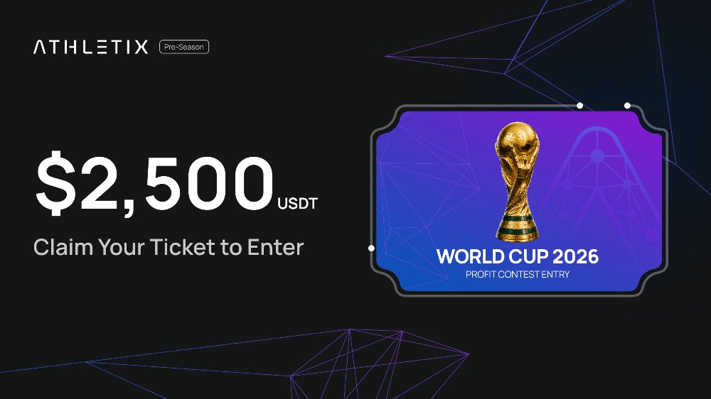 AthletixAi's tweet photo. Predict every WC match with the Athletix AI. $2,500 USDT prize pool. Top 10 split. Claim your free ticket in the app.

#Athletix #WorldCup2026 https://t.co/jS4cGD24ej