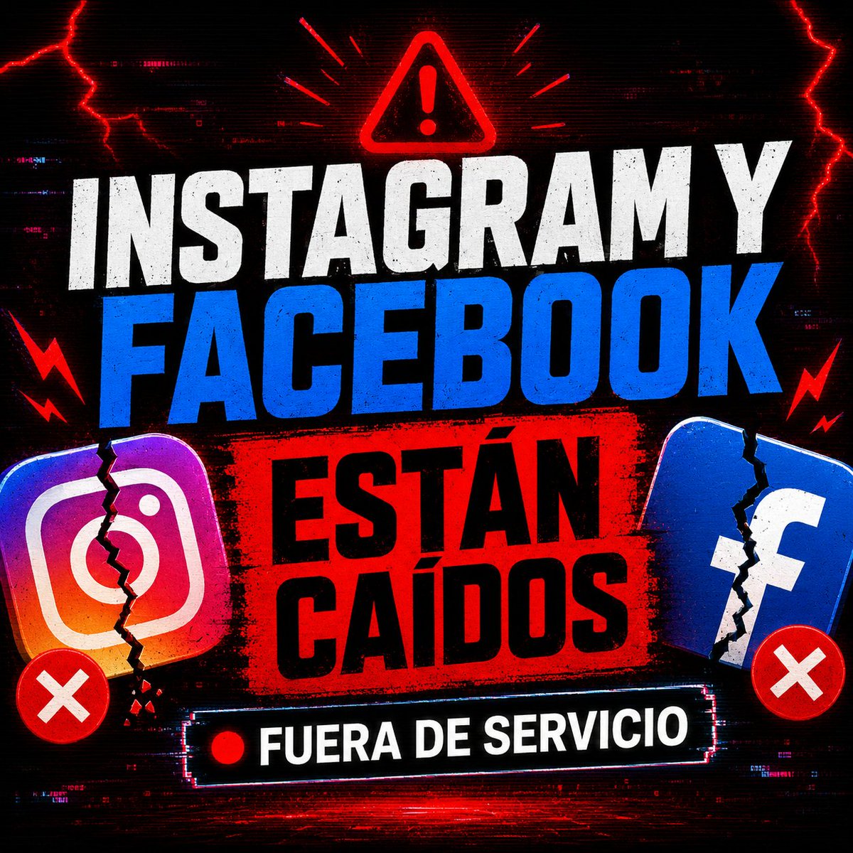 ElRichuz's tweet photo. Pensaba que era un problema con mi cuenta pero no, Instagram y Facebook están fallando https://t.co/rNRAQtQRjs