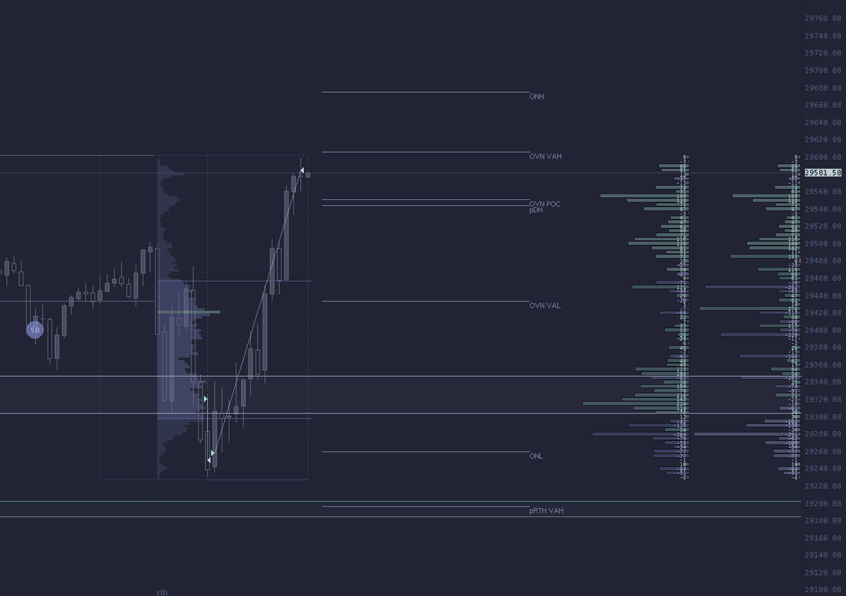 _breadgineer's tweet photo. Only 2 trades today. I was watching the LVN below the OVN range on $NQ_F. I tried to anticipate the reversal and got flushed. Tried again closer to the overnight low where sellers where aggressively shorting the hole and this time it paid off. Calling it a week here 🫡 https://t.co/JERP6P3LxG