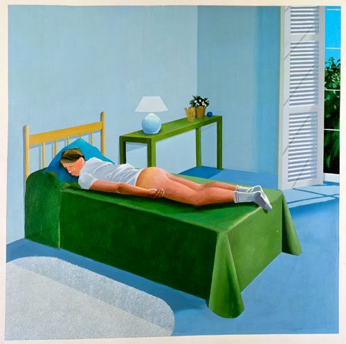 dinosaur_info's tweet photo. RIP David Hockney you painted the best 'POV: You're In My Bedroom' pic I've ever seen https://t.co/HjAB1QRNtZ