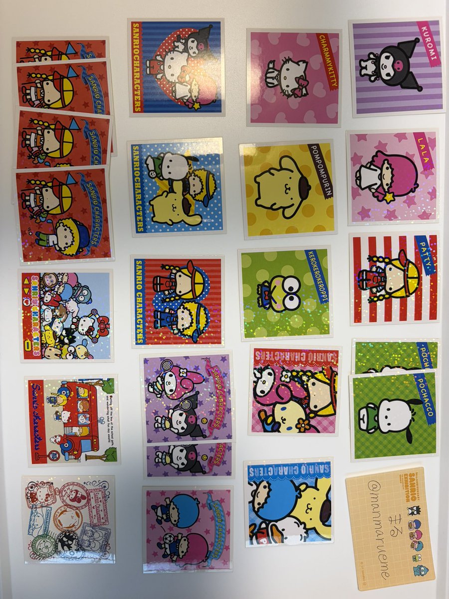 manmarueme's tweet photo. 【交換】サンエックス ユニバース シールコレクション サンリオ キャラクターズ シールコレクション

譲▶︎画像1.2枚目

求▶︎画像3枚目⭕️印  各1枚ずつ
にゃんにゃんにゃんこ＞こげぱん＞たれぱんだ＞その他

郵送orさいたま市内手渡し

まとめてだと嬉しいです🌼
お気軽にお声掛けください！ https://t.co/Uq456sUXRP