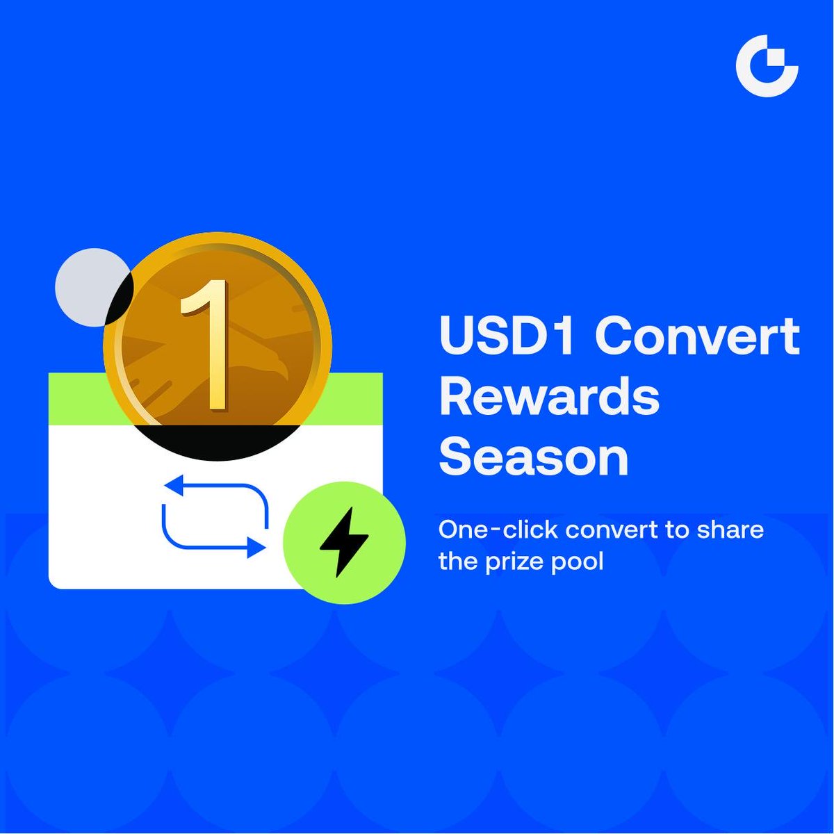 gate_african's tweet photo. USD1 Convert Rewards Season is ongoing!

Buy USD1 via Gate Convert to enjoy:

💰 USD1 soft staking with a chance to earn 20% APR
🎁 Convert rewards when you meet the requirements, up to 500 USD1
🏆 Buy leaderboard rewards, win up to an extra 2,000 USD1

Convert USD1 now and unlock dual earning opportunities👉

: https://t.co/dY6CEMBiEg

#Gate #Convert #0Fees #USD1