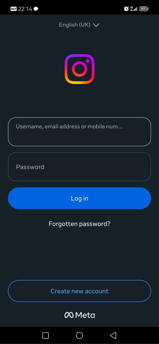 micahpn's tweet photo. Facebook, Instagram and Messenger is down.. Automatically logout 😭 https://t.co/5NqY4IUP63