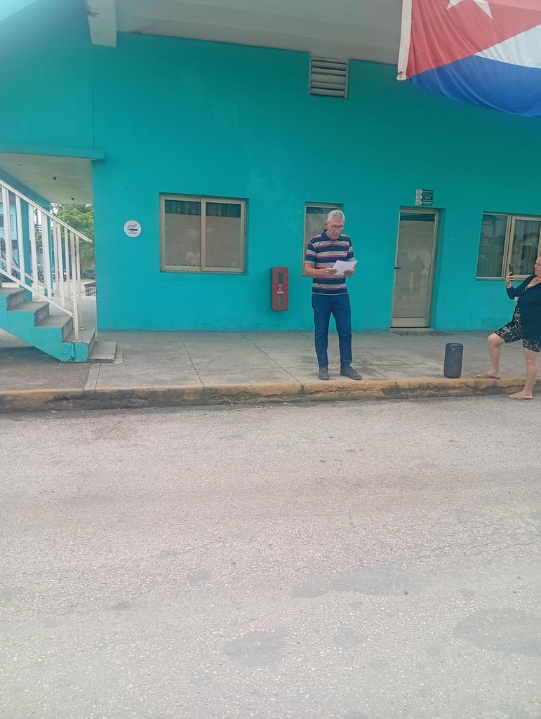 PetrolerosCaba1's tweet photo. Se realiza  Mitin de Repudio a la inclusión en la lista de empresas sancionadas por el departamento del tesoro de EE UU. 
@RefSergioSoto  @Cubapetroleo1 https://t.co/F9HF4AOFcE