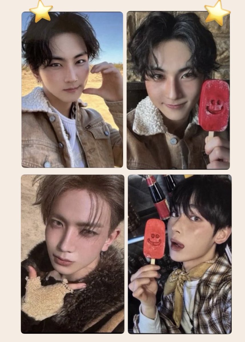 Nnomnim83's tweet photo. หาแลก การ์ด afterlight ver 🤍

me : เจค มินิฮาร์ท
you : จองวอนครึ่งใจ หรือ ฮีซึงคาวบอย

me : ซองฮุนไอติม
you : จองวอนไอติม หรือ ซอนอูไอติม

ส่งไปร/นัดรับ 
เมนชั่นหรือdm มาแลกได้เลยนะคะ 🫶🏻💖
#ตลาดนัดenhypen #ShopeexEnhypen2026 https://t.co/JxBXyt9zAy