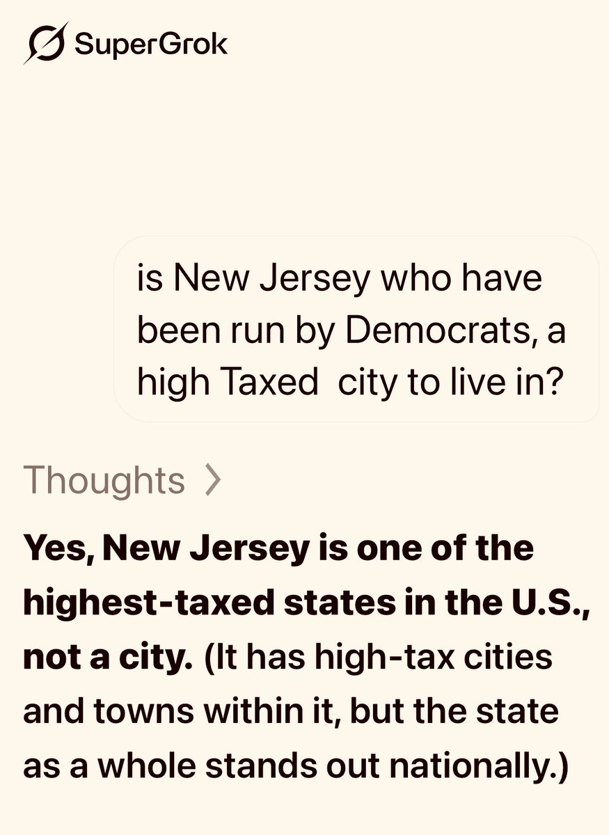 arcademan's tweet photo. @GovSherrillNJ i'm so glad I live in a red state like Florida and not a unaffordable Blue City that's run by  Democrats for decades

Just ask Advanced AI
👇🏻 https://t.co/UEzUL3hoz3